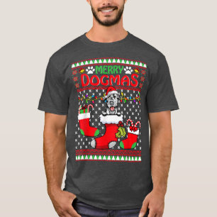 Merry Dogmas Irish Setter Dog Funny Ugly Weihnacht T-Shirt