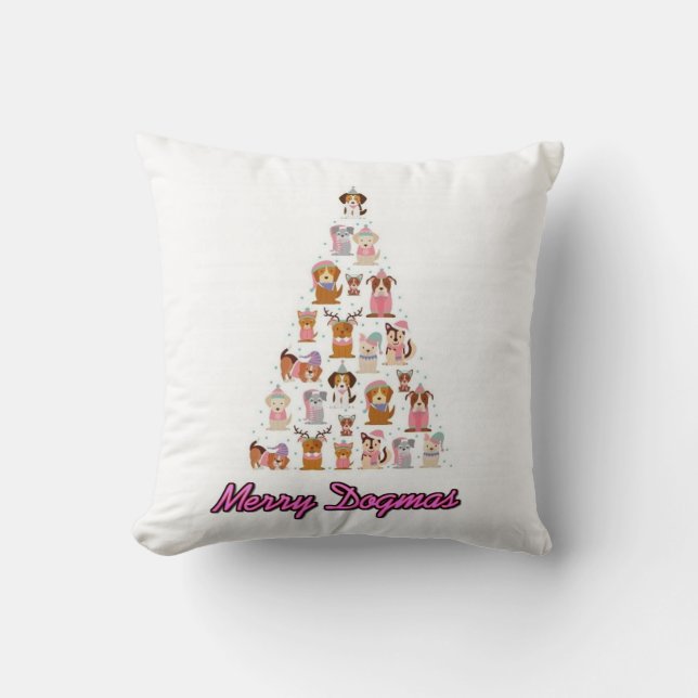 Merry Dogmas Kissen (Vorderseite)