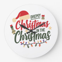 Merry Drepey Christmas Design Uhr - Einziges Haus