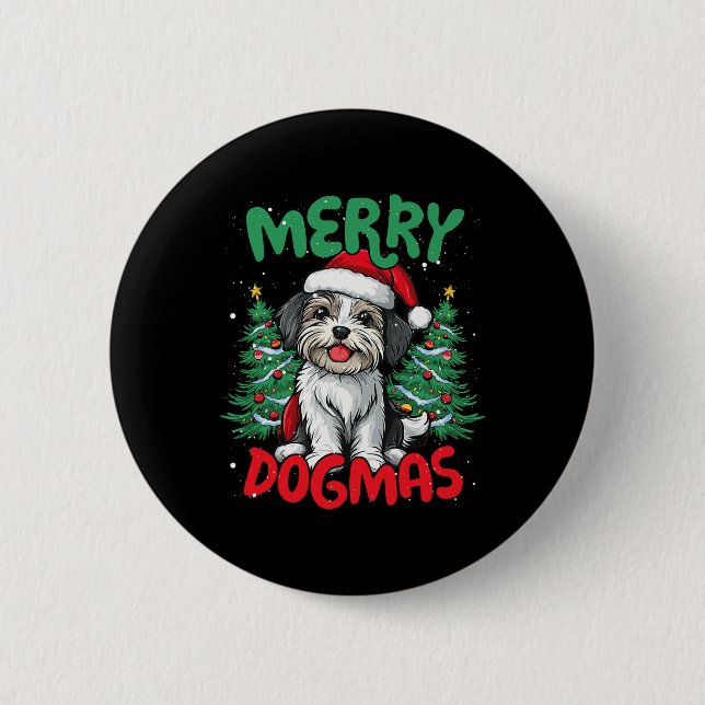 Merry Duckmas Funny Christmas Duck Lover 1 Button (Vorderseite)