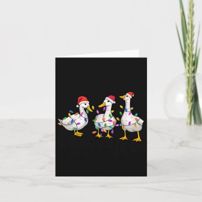 Merry Duckmas Funny Duck Christmas Duck Lover Xmas Karte (Vorderseite)