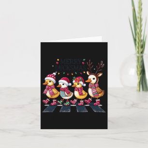 Merry Duckmas Funny Duck Lovers Weihnachtsmannmütz Karte