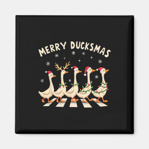 Merry Duckmas Funny Duck Weihnachten Weihnachtsman Magnet