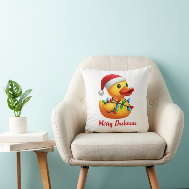 Merry Duckmas, Weihnachten mit dem Weihnachtsmann- Kissen (Stuhl )