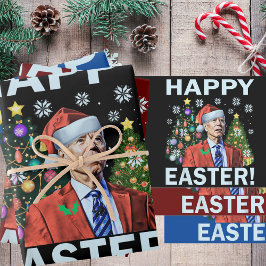 Merry Easter Funny Joe Biden Weihnachten Geschenkpapier Set