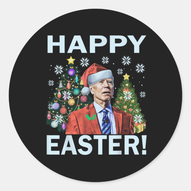 Merry Easter Funny Joe Biden Weihnachten Runder Aufkleber (Vorderseite)
