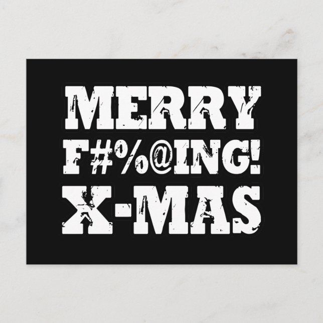MERRY EFFING XMAS -.png Feiertagspostkarte (Vorderseite)