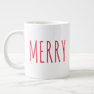 "Merry" Einfaches modernes Bauernhaus Jumbo-Tasse