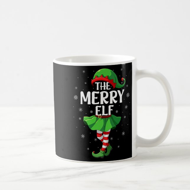 Merry Elf Christmas Girls Women Elf Squad Xmas Fam Kaffeetasse (Rechts)