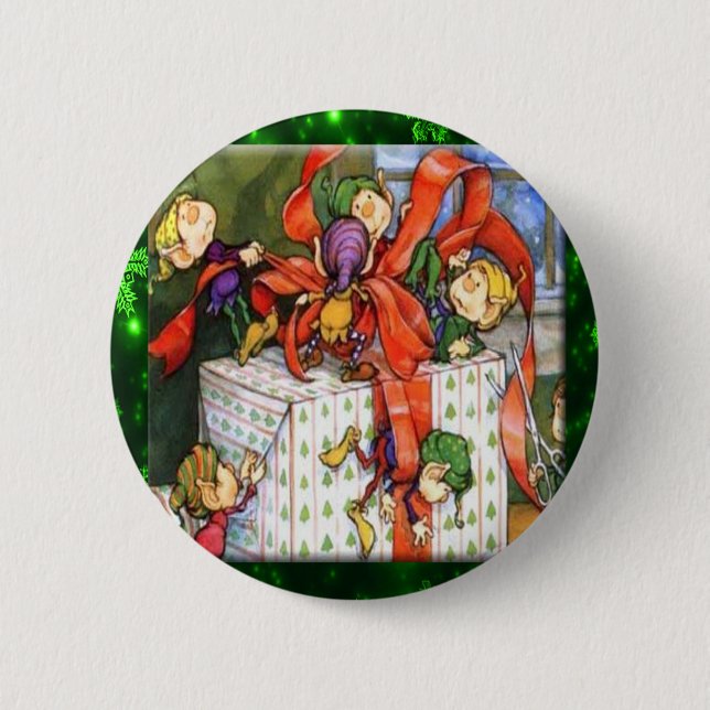 Merry Elves Wrapping Pressure Button (Vorderseite)