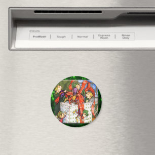 Merry Elves Wrapping Pressure Button Magnet