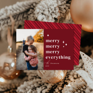 Merry Everything Foto Holiday Card Feiertagskarte