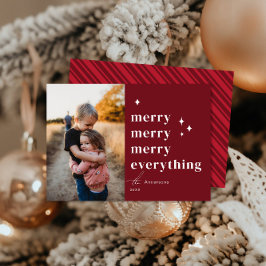 Merry Everything Foto Holiday Card Feiertagskarte