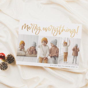 Merry Everything Gold Script 3 Foto Weihnachten
