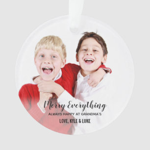 Merry Everything Oma Happy Foto Großeltern Ornament