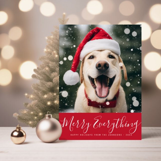 merry everything pet holiday postcard postkarte (Von Creator hochgeladen)