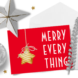 Merry Everything Star Ornament Weihnachten Postkarte