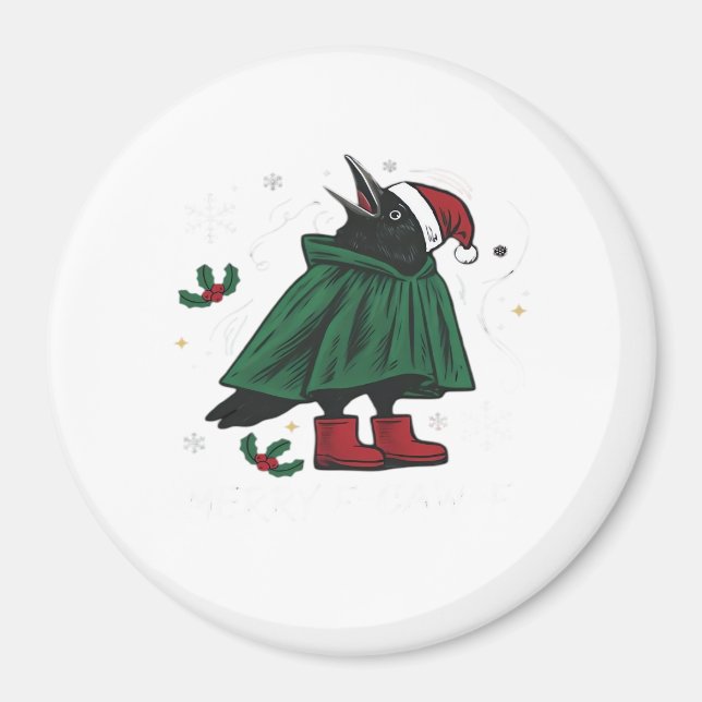 Merry F Caw F Funny Graphic Style Magnet (Vorne)