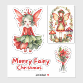 Merry Fairy Christmas Custom-Cut Vinyl Sticker