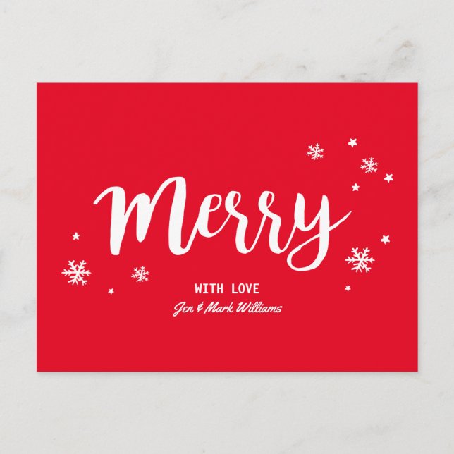 Merry Feiertagspostkarte (Vorderseite)