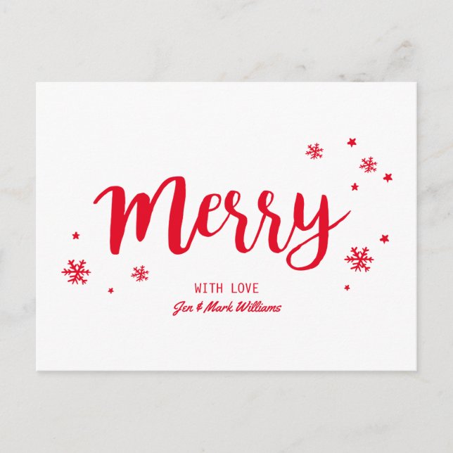 Merry Feiertagspostkarte (Vorderseite)