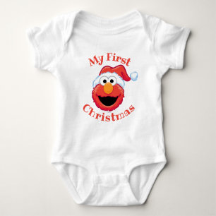 Merry First Christmas Elmo Baby Strampler