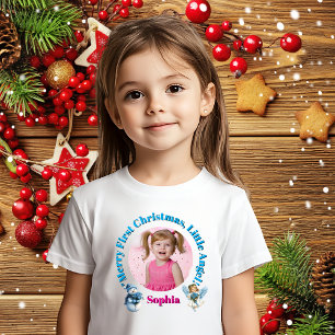 Merry First Christmas Little Angel Foto Gift Baby T-shirt