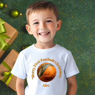Merry First Football Christmas Baby Geschenk T-shirt