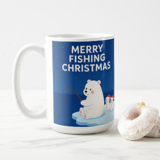 Merry Fishing Christmas – Cute Polar Bear&Snowmen Kaffeetasse