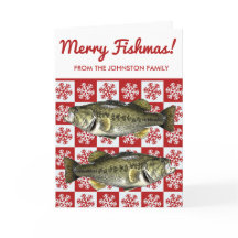 Merry Fishmas Bass Fishing Snowflake Holiday
