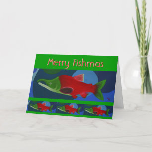 Merry Fishmas Feiertagskarte