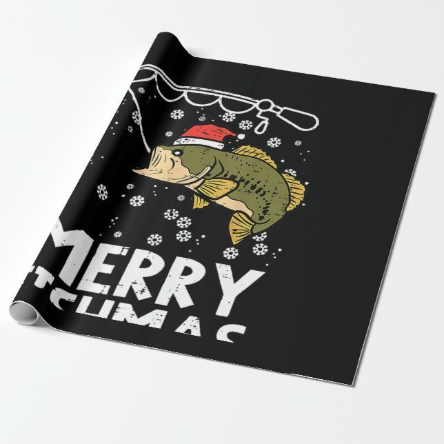 Merry Fishmas Fish Fish Geschenkpapier (Ungerollt)