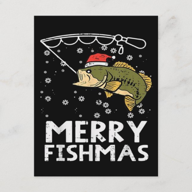 Merry Fishmas Fish Xmas Begleitkarte (Vorderseite)