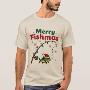 Merry Fishmas - Funny Fish Christmas Fishing Lover T-Shirt