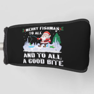 Merry Fishmas Funny Fish Fish Fishing Fisherman Xm Golf Headcover
