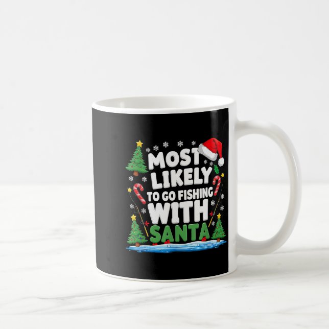 Merry Fishmas Funny Fish Santa Bigfoot Christmas F Kaffeetasse (Rechts)