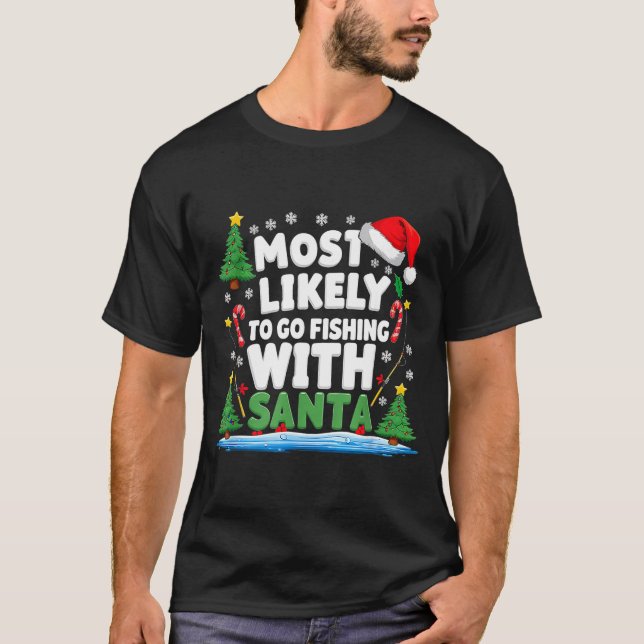 Merry Fishmas Funny Fish Santa Bigfoot Christmas F T-Shirt (Vorderseite)