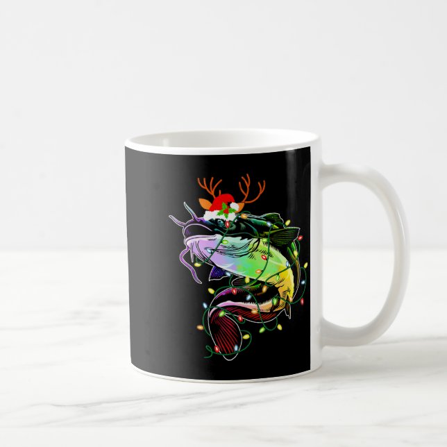 Merry Fishmas Santa Fishing Lovers Funny Fisherman Kaffeetasse (Rechts)
