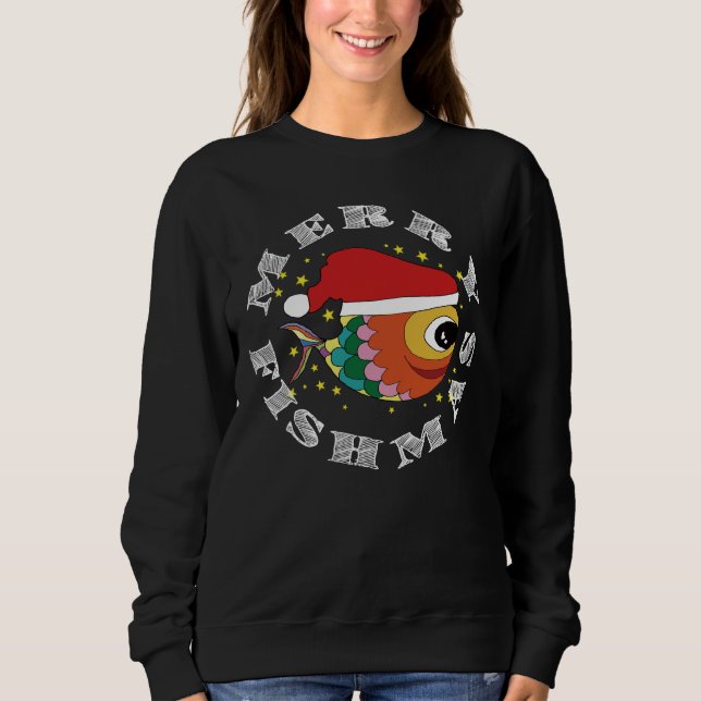 Merry Fishmas Sweatshirt (Vorderseite)