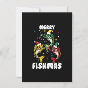 Merry Fishmas Weihnachtsfischen Weihnachten Weihna Einladung