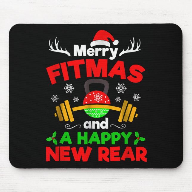 Merry Fitmas And A Happy New Year  Mousepad (Vorne)