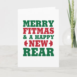 Merry Fitmas Feiertagskarte