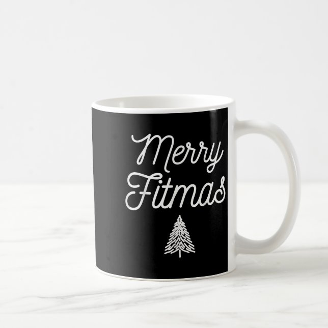 Merry Fitmas For Christmas Workout Xmas Gym Holida Kaffeetasse (Rechts)