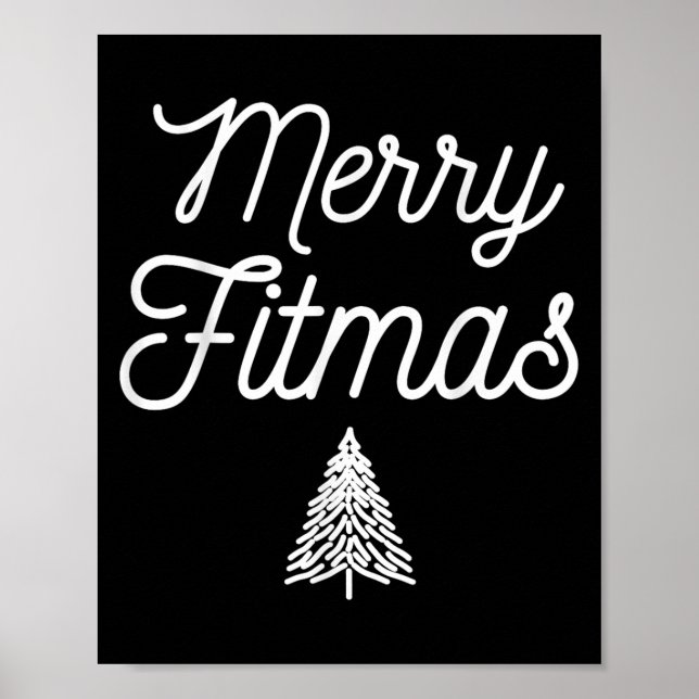 Merry Fitmas For Christmas Workout Xmas Gym Holida Poster (Vorne)