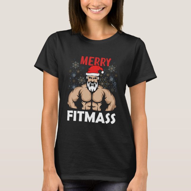 Merry Fitmas Santa Training Apparel T-Shirt (Vorderseite)