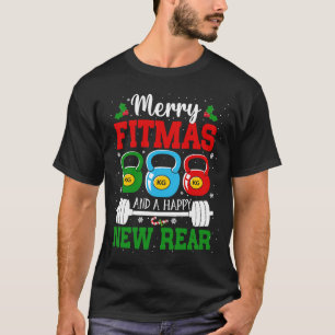 Merry Fitmas und eine glückliche Weihnachtsfeier f T-Shirt