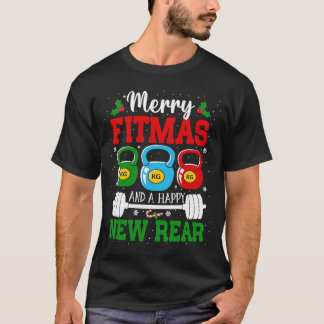 Merry Fitmas und eine glückliche Weihnachtsfeier f T-Shirt