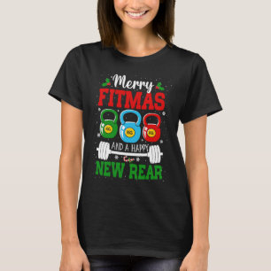Merry Fitmas und eine glückliche Weihnachtsfeier f T-Shirt