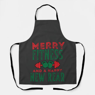 Merry Fitness And A Happy New Rear Fun Workout Schürze
