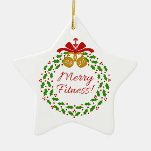 Merry Fitness Wreath Personalisiert Star Ornament